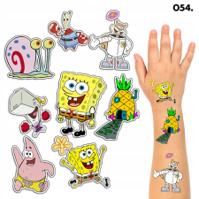 SPONGYABOB IDEIGLENES LEMOSHATÓ TETOVÁLÁS GYEREKEKNEK - 8 EL. / 150 RAJZ csillámtetoválás