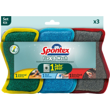 Spontex Flex&Wash szett, 3 darab tisztító- és takarítószer, higiénia