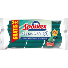 Spontex Scrub&Flex szivacs 3 darab tisztító- és takarítószer, higiénia