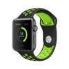 Sport szilikon óraszíj Apple Watch 38/ 40/ 41 mm lélegző sport szíj Fekete- Sárga