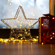 Springos csillag dekoráció 100 led karácsonyi dekoráció