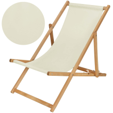 Springos Dc0006ecru fa összecsukható nyugágy, impregnált ekrü színű kerti bútor