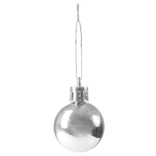 Springos ezüst karácsonyi gömbök 3cm 30db bútor
