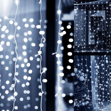Springos függöny 300 led karácsonyfa izzósor