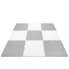 Springos Habszivacs kirakószőnyeg gyerekeknek, négyzetek, 179x179 cm, szürke