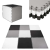 Springos habszivacs puzzle szőnyeg 179x179cm (9db) #fekete-szürke