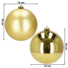 Springos Karácsonyfa gömbök 15 cm 2 db. karácsonyfadísz