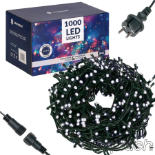 Springos Karácsonyi égősor 1000 led, 60m, IP44, hideg fehér karácsonyfa izzósor