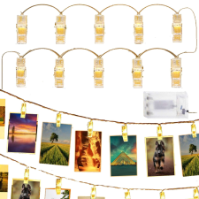 Springos kép csiptető dekoráció 10 led karácsonyfa izzósor