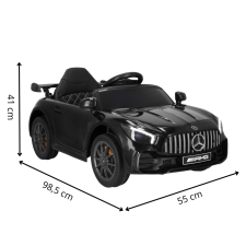 Springos Mercedes AMG GTR-S elektromos kisautó - fekete elektromos járgány