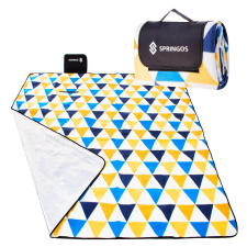Springos Piknik takaró, háromszög mintás, 200x200 cm-es piknik pléd lakástextília