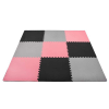 Springos Puzzle gyerekszőnyeg, habszivacs játszószőnyeg, 179x179 cm, többszínű