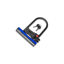 Spyral Basic U-lakat 190 x 145 x 12 mm, vázkonzollal, fekete-kék kerékpár lakat