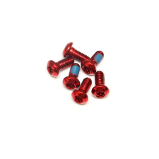 Spyral féktárcsa csavar szett, 6 db, T25, M5 x 10 mm, piros kerékpár fék