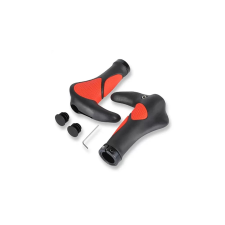 Spyral Multi Tour ergonomikus, bilincses markolat, fekete-piros, 138 mm, szarvval kerékpár kormány