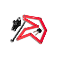 Spyral Zig-Zag 940 összehajtható colostok zár 94 cm, vázkonzollal, piros kerékpár lakat
