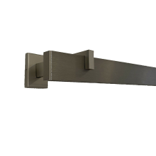 Square-Line karnis szett, 120 cm, rövid végzáróval , Inox karnis, függönyrúd