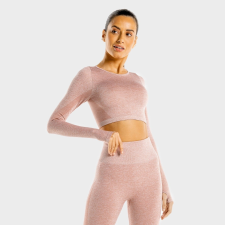 Squat Wolf Marl Seamless Rose Gold Crop Top - Squat Wolf női felső