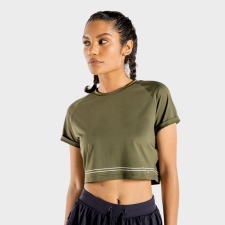 SQUATWOLF Women‘s T-shirt Flux CropTop Khaki - SQUATWOLF női edzőruha