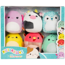 SQUISHMALLOWS Micromallows 6Pack Rák, Teknős, Tehén, Pulyka, Sün, Csiga (191726748014) plüssfigura