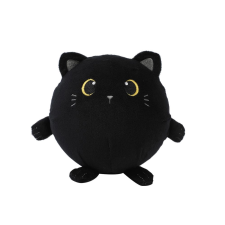 Squishy játék fekete cica plüssfigura