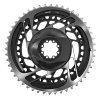 Sram Direct Mount Route lánctányér, 48-35 fog, belső+külső, RED 2x12, alu, fekete, 11 sebességes SRAM Bicikli alkatrészek Kerékpár alkatrészek Kerékpár lánctányérok