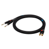 SSQ SS-1427 2x RCA apa - 2x 6.3mm Mono Jack apa Kábel (1m) (SS-1427)