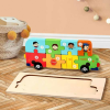 ST Montessori 3D fa kirakós, puzzle Iskolabusz