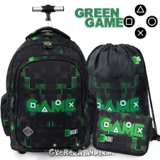  St. Right gurulós iskolatáska SZETT - Green Game iskolatáska
