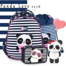 St. Right Pandás iskolatáska merevfalú SZETT - Love Panda iskolatáska
