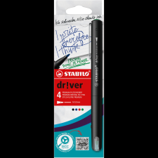STABILO dr!ver medium szett, 4 db, zöld, piros, kék, fekete (4006381615006) filctoll, marker