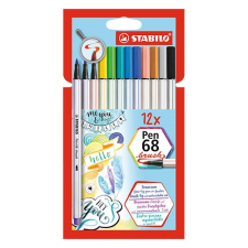 STABILO Ecsetfilc Stabilo Pen 68 brush 12 db-os készlet filctoll, marker