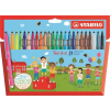 STABILO Filctoll készlet, 0,7 mm, STABILO "Trio A-Z", 24 különböző szín