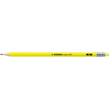 STABILO Grafitceruza HB, radíros, neon sárga test Stabilo Swano ceruza