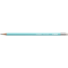 STABILO Grafitceruza radírral, HB, hatszögletû, STABILO "Swano Pastel", kék ceruza