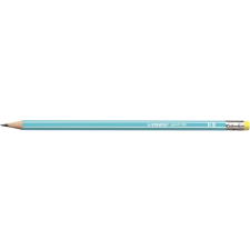 STABILO Grafitceruza radírral, HB, hatszögletű, neon ceruzatest STABILO &quot;160&quot;, kék ceruza