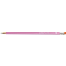 STABILO Grafitceruza radírral, HB, hatszögletű, neon ceruzatest, STABILO &quot;160&quot;, rózsaszín színes ceruza