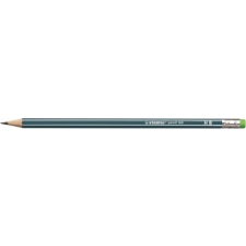 STABILO Grafitceruza radírral, HB, hatszögletű, STABILO "Pencil 160", olajzöld ceruza