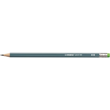 STABILO Grafitceruza radírral, HB, hatszögletű, STABILO "Pencil 160", olajzöld ceruza