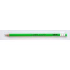 STABILO Grafitceruza radírral, HB, hatszögletű, STABILO &quot;Swano Neon&quot;, zöld ceruza