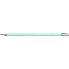 STABILO Grafitceruza radírral, hb, hatszögletű, stabilo &quot;swano pastel&quot;, zöld 4908/02-hb ceruza