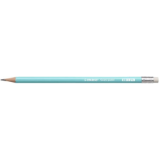 STABILO Grafitceruza radírral, HB, hatszögletű, STABILO Swano Pastel, kék (TST490806) ceruza
