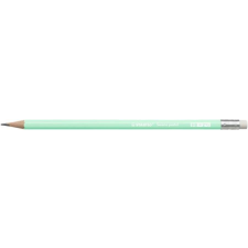 STABILO Grafitceruza radírral, HB, hatszögletű, STABILO Swano Pastel, zöld (TST490802) ceruza