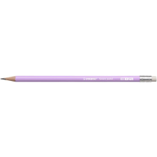 STABILO Grafitceruza radírral, HB, hatszögletű,  "Swano Pastel", lila ceruza