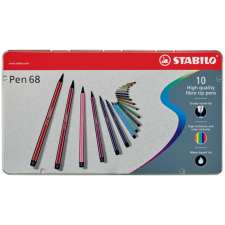 STABILO : Pen 68 fém dobozos filctoll készlet 10db-os filctoll, marker