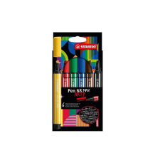 STABILO Pen 68 MAX rostirón készlet - Vegyes színek (6 db / csomag) filctoll, marker