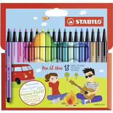 STABILO Pen 68 Mini 18 db karton tok filctoll, marker