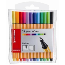 STABILO Point 88 Mini Tűfilc készlet - Vegyes színek (12 db / csomag) filctoll, marker