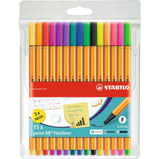 Stabilo Point 88 neon 15db-os vegyes színű tűfilc készlet filctoll, marker