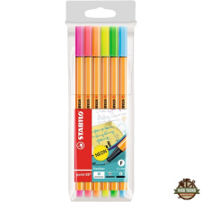 STABILO Point 88 neon 6db-os vegyes színű tűfilc készlet filctoll, marker